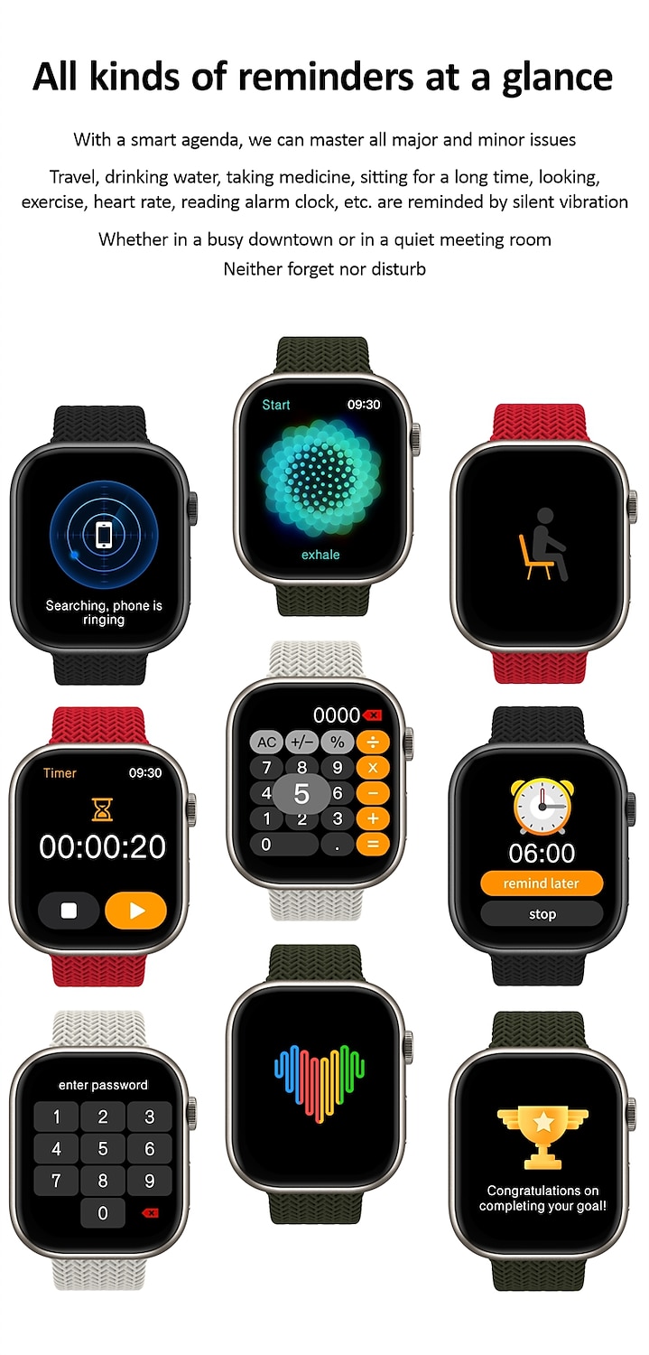 HK9 PRO MAX Smart Watch 2.02 inch Smartwatch Fitness Running Watch Bluetooth Pedometer Call Reminder Fitness Tracker Compatible with Android iOS Women Men Long Standby Hands-Free Calls Message 2025 - $59.99 –P17