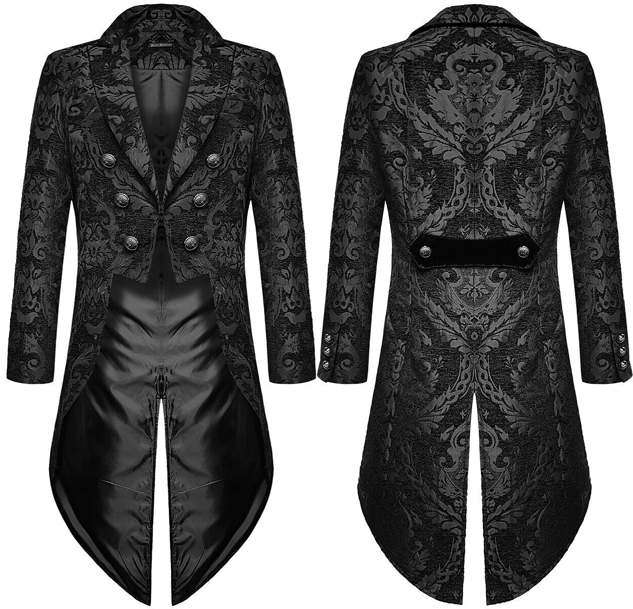 męska casualowa marynarka czarny złoty wampir gotycki plus size kurtka showman smoking frak sukienka surdut steampunk wiktoriański 2025 - $71.99 –P1