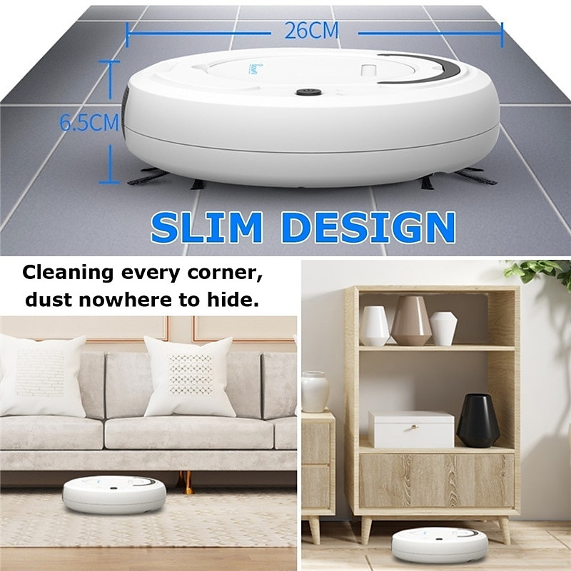 3-in-1 Auto Sweeping Robot 1800PA Strong Suction Smart Floor CleanerRechargeable Smart Sweeping Robot Dry Wet Sweeping Vacuum Cleaner Strong Suction Robot Cleaner for Home 2025 - $44.99 –P4