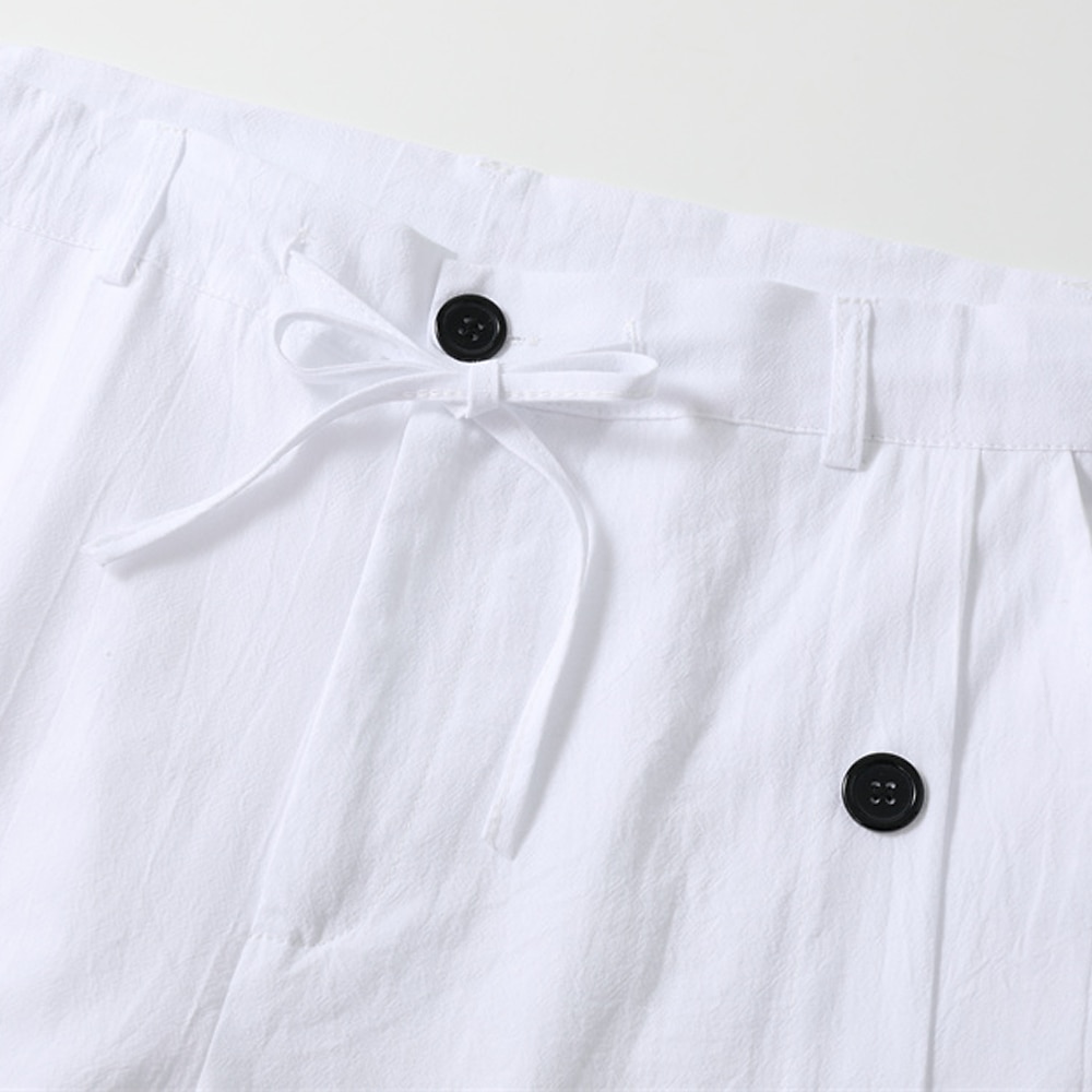 Per uomo Pantaloni di lino Pantaloni Pantaloni estivi Pantaloni da spiaggia A cordoncino Pulsante laterale Gamba dritta Liscio Comfort Traspirante Alla caviglia Informale Giornaliero Per eventi Di del 2025 a $27.99 –P3