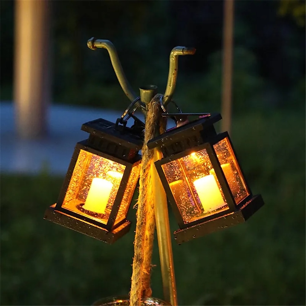 2stk 1stk solcelledrevet bakkemontert dobbeltbruk utendørs hage landskapslampe retro palasslampe vindlampe feriefest lyslampe 2025 - $19.99 –P7
