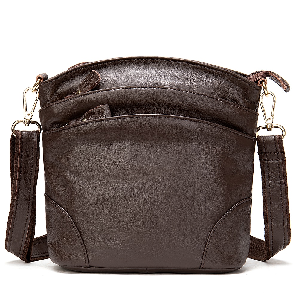 Waterproof and Wear-resistant Genuine Leather Crossbody Bag for Women - Versatile Multi-layer Shoulder Bag with Clutch Design 2025 - $42.99 –P10