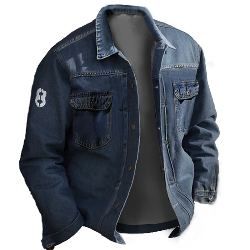 Veste en jean longue homme hot sale