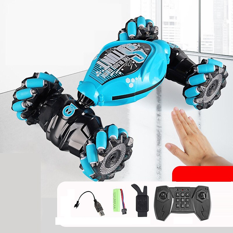 Coche de juguete con sensor de gestos 4wd, vehículo todoterreno con rotación de doble cara, giro 360 con luz y música, coche de juguete de cumpleaños, coche rc controlado a mano, festival, regalo de 2025 - $12.99 –P1