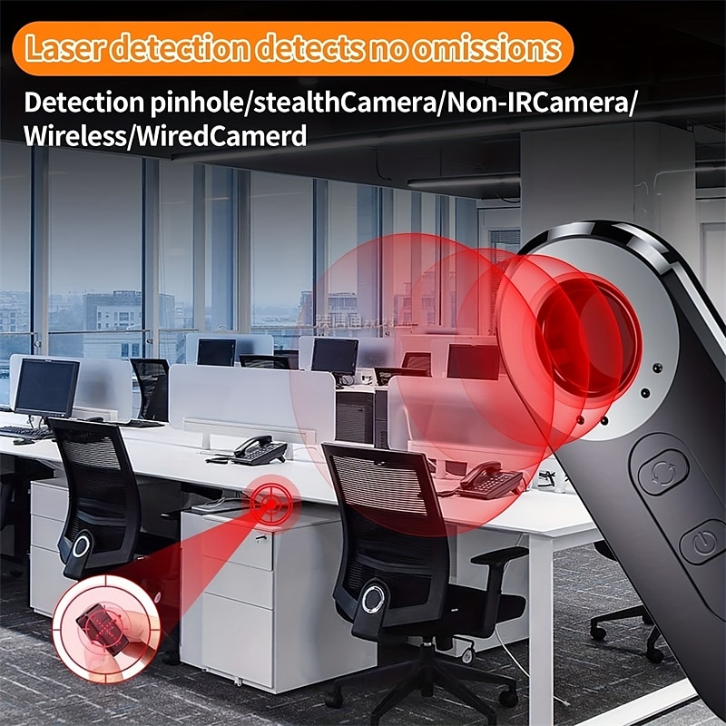 Hidden Camera Detectors Privacy Protective Detector Hidden Devices Spy Camera Bug RF Listening Device Car GPS Tracker Detector Wireless Signa Anti-Sneak Anti-Monitoring Scan Tracker Detector 2025 - $33.99 –P4