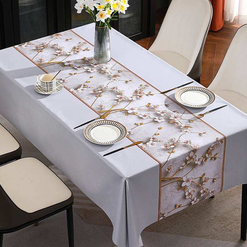 Waterproof Tablecloth PVC Oilproof Rectangle Table Cloth Table Cover for Party, Family Dining, Restrant 2025 - $11.49 –P28