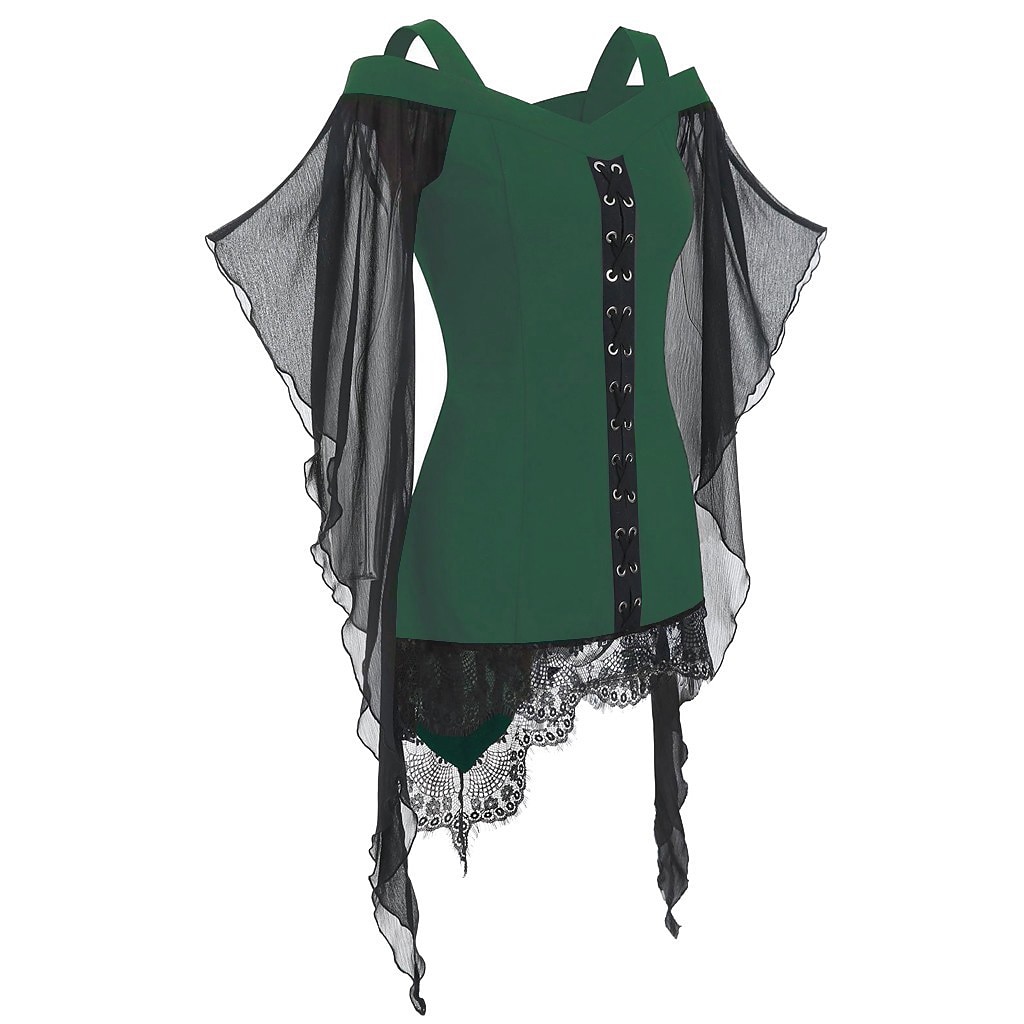 Rétro Vintage Punk & Gothique Médiéval Corset Bal Masqué Fille gothique Déguisement Femmes Carnaval Mascarade Fête / Soirée Adulte Corset de 2026 ? $20.99 –P3