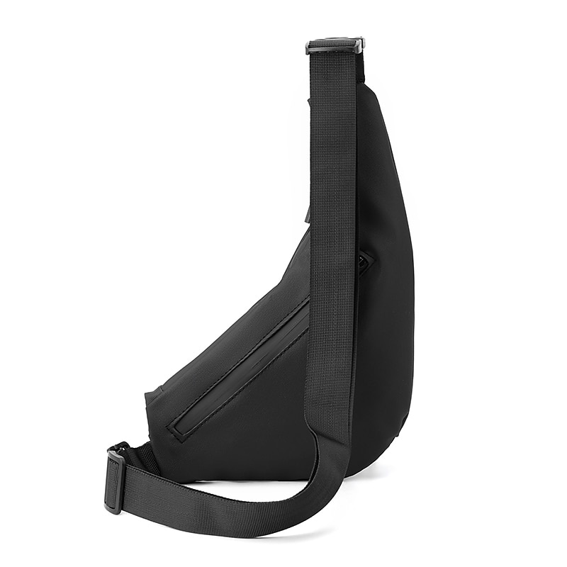 férfi vízálló crossbody hevedertáska – lopásgátló mellkasi csomag usb töltőcsatlakozóval utazáshoz és szabadtéri tevékenységekhez 2025 - $18.99 –P7