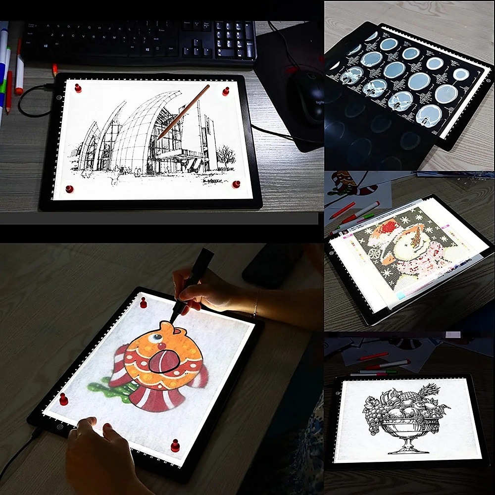 A4 8.5 inch LED Drawing Board Light Box Tracer Multicolor version Graphic Drawing Pad Painting Toys For Kids 2025 - $39.99 –P4