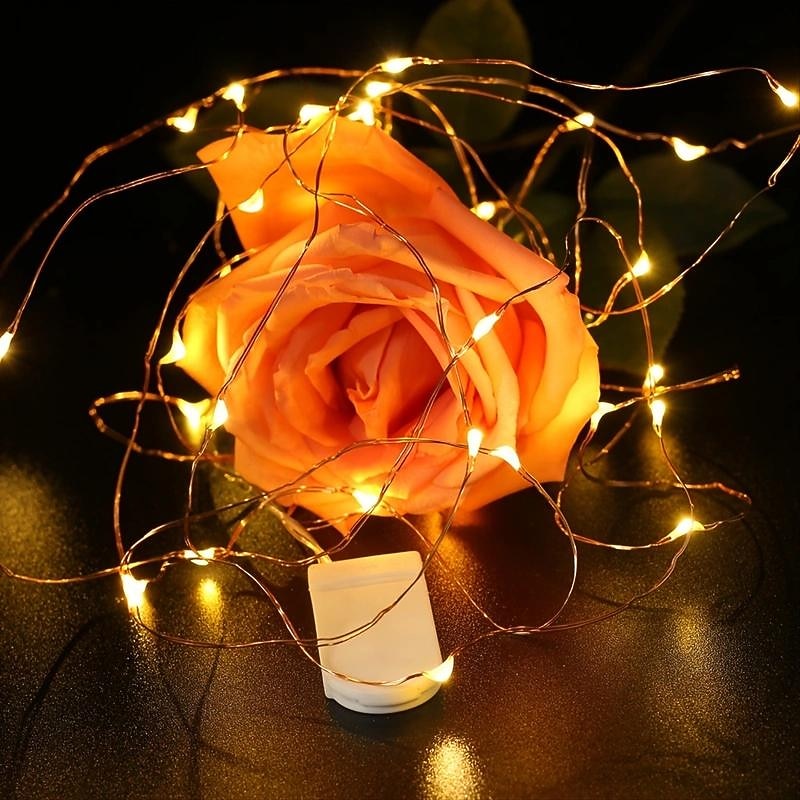elegante festa di ricevimento di nozze 16 confezioni luci fatate a led a batteria luci a stringa filo d'argento impermeabile 7 piedi 20 led lucciola luci stellate lunari per fai da te festa di nozze del 2025 a $31.99 –P5