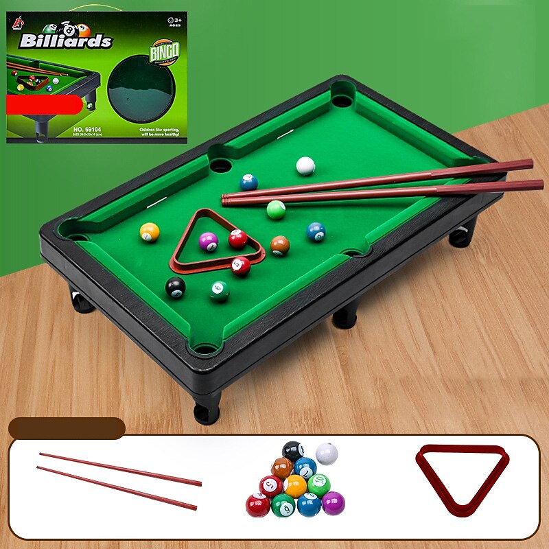 Mini Pool Table Tabletop Desktop Billiards Snooker Game with 2 Sticks & Balls Home Office Desk Stress Relief Games 2024 - CHF18.31 -P7