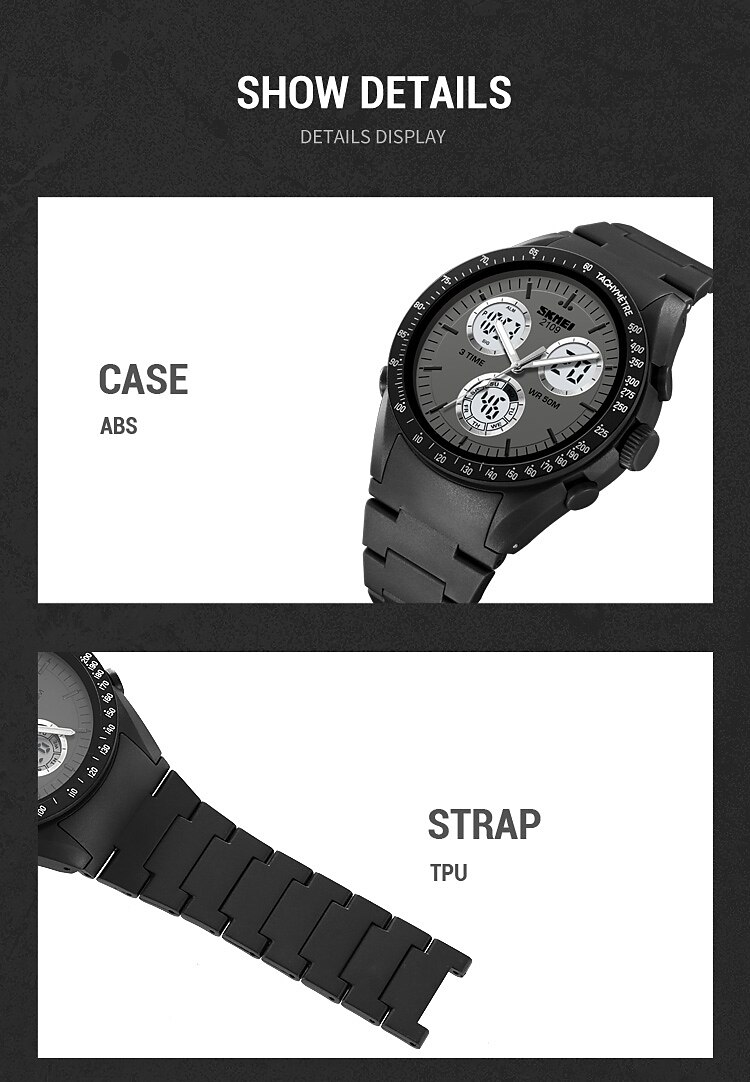 SKMEI Men Digital Watch Fashion Casual Wristwatch Luminous Stopwatch Alarm Clock Countdown TPU Watch 2025 - $31.99 –P13