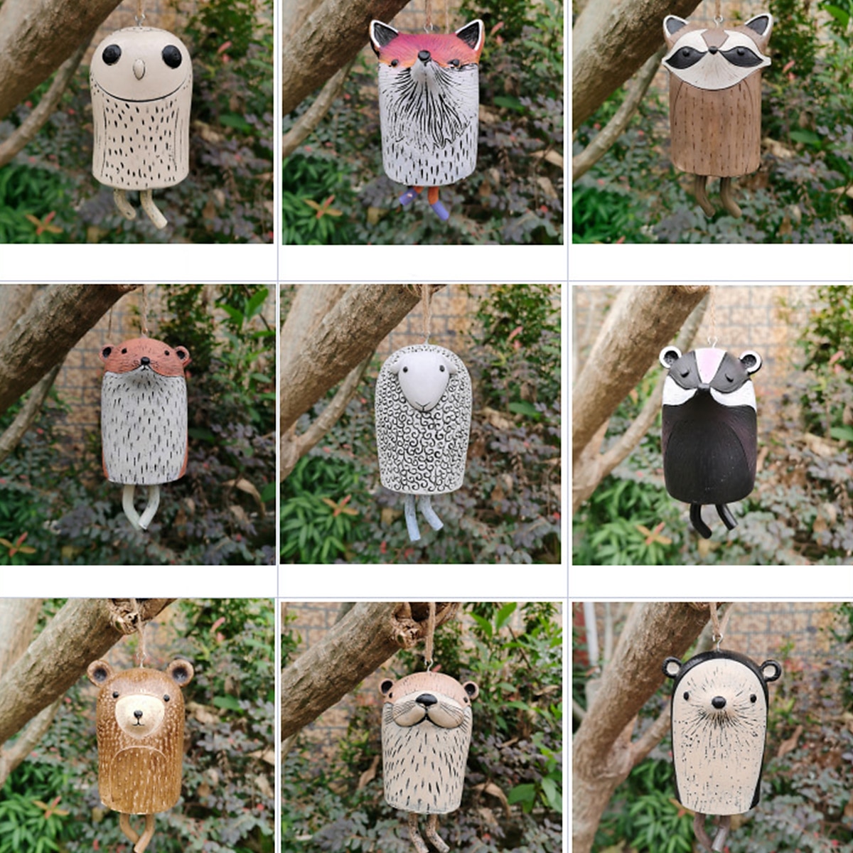 wunderschöne rustikale Tier-Windspiele, Boho, handgefertigt, Gartendekoration, Geschenk, Tierdekoration aus Kunstharz, Geschenkideen, Gartendekoration, einzigartiges Geschenk, 1 Stück 2025 - $15.49 –P3