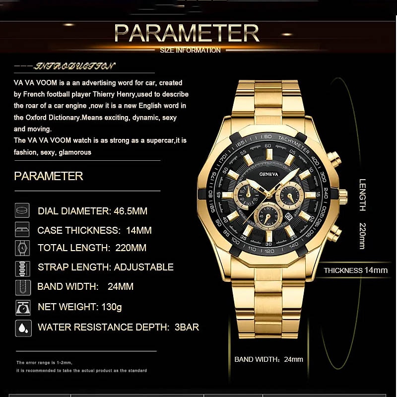 2 in 1 Luxury Mens Watch with Bracelet Set Fashion Casual Military Quartz Sports Steel Wristwatch Men's Clock Gift 2025 - $20.99 –P2