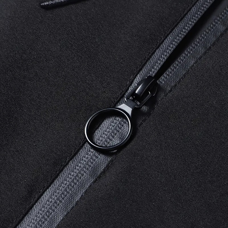 Men's Lightweight Jacket Summer Jacket Bomber Jacket Windbreaker Outdoor Vacation Warm Fall Winter Plain Fashion Streetwear Stand Collar Regular Black Gray Jacket 2025 - $26.99 –P10