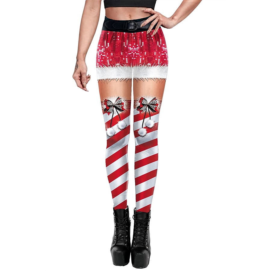 Weihnachtsmann Leggins Jogginghosen Damen Weihnachten Heiligabend Weihnachten Erwachsene Weihnachten Silvester Hosen 2025 - $17.49 –P5