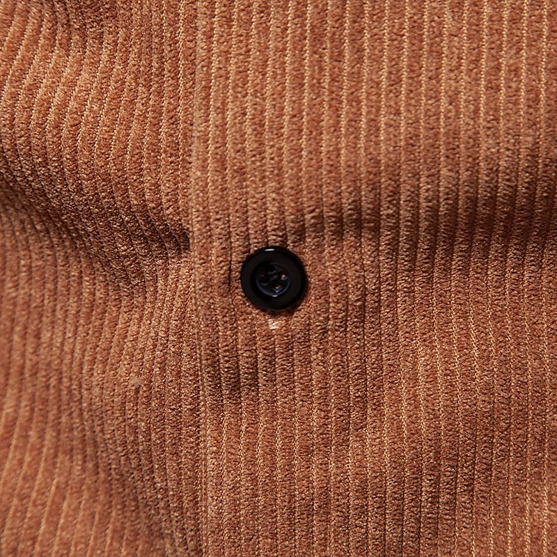 Per uomo Camicia Maglietta informale Camicia di velluto a coste Nero Giallo Rosa Viola Marrone Manica lunga Liscio Bavero Strada Da mare Di base Abbigliamento Di tendenza Comodo del 2025 a $28.99 –P7