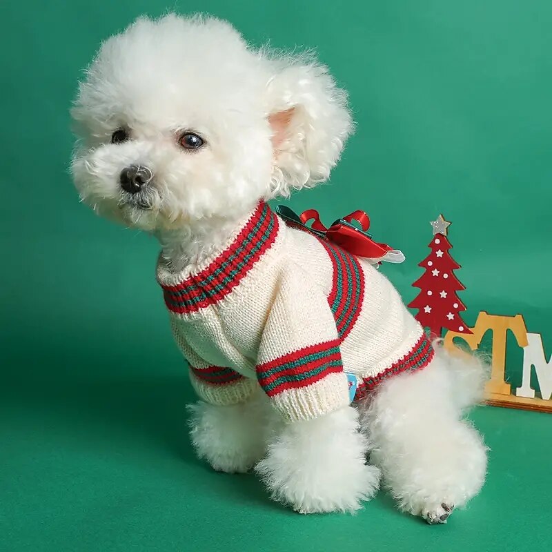 Chien Chat Sweat-shirt Costume de Noël Tenue de Noël Soirée Décontractées Hiver Chaud Respirable Doux Lavable Confortable Noël Extérieur Casual Quotidien Vêtements pour chiens for Bichon Frisé Loulou de 2025 ? $20.99 –P8