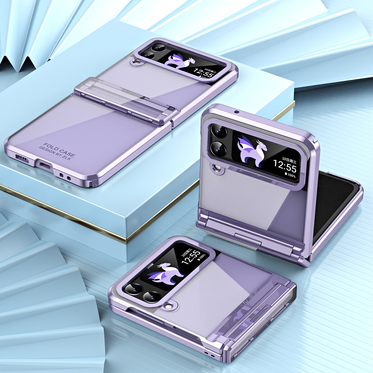 телефон Кейс для Назначение SSamsung Galaxy Z-флип 6 Z Flip 5 Z Flip 4 Z Flip 3 Кейс на заднюю панель Прозрачный Ультратонкий Сплошной цвет ABS + PC 2025 - $21.99 –P3