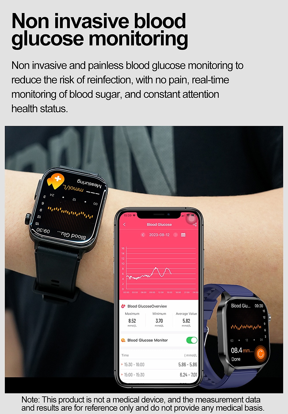 iMosi et580 Smart Watch 2.04 inch Smartwatch Fitness Running Watch Bluetooth ECG+PPG Pedometer Call Reminder Compatible with Android iOS Women Men Long Standby Waterproof Media Control IP68 38mm 2025 - $76.99 –P7