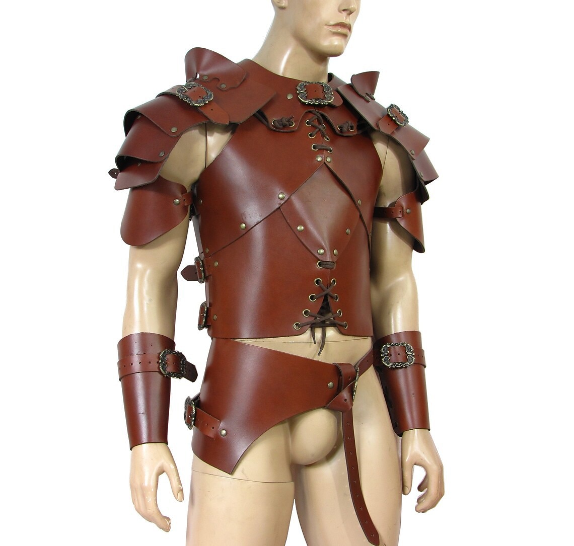 Retro Antiguo Medieval Renacimiento Armas y Armaduras Armadura de Hombro Guardia de pecho Guerrero Caballero Vikingo Disfraz Unisexo Vikingo Víspera de Todos los Santos Carnaval Rendimiento LARP 2026 - $79.99 –P12