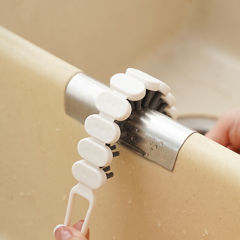 1pc Bendable Cleaning Brush For Kitchen Bathroom Faucet Wall Corner  Multipurpose Soft Bristle Gap Brush