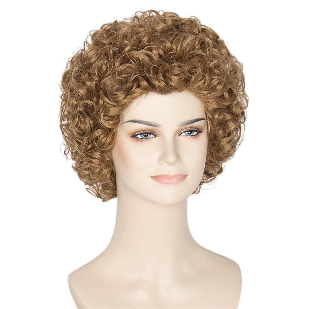 Women Short Curly Wig Strawberry Blonde Brown Cosplay Party Wig Halloween Wigs 2026 - $18.49 –P4