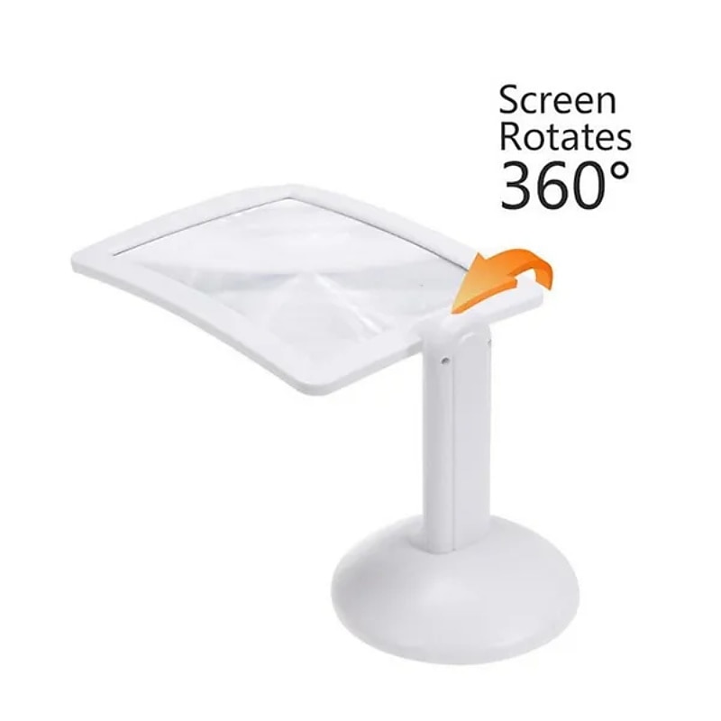 Desktop Magnifying Glass with LED Light Large Screen 360-degree Rotation 3 Times Magnification Reading Newspapers for The Elderly 2025 - $39.99 –P7