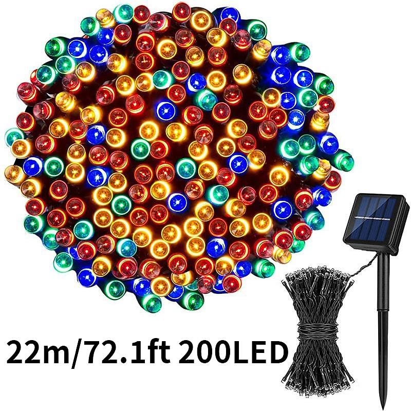 1pc Solar Outdoor Lights String – 8 Modes Decorative Garden Light, Atmosphere Night Lighting for Outdoor Balcony, Christmas, Halloween, Valentine's Day & Holiday Decorations 2025 - $12.99 –P15