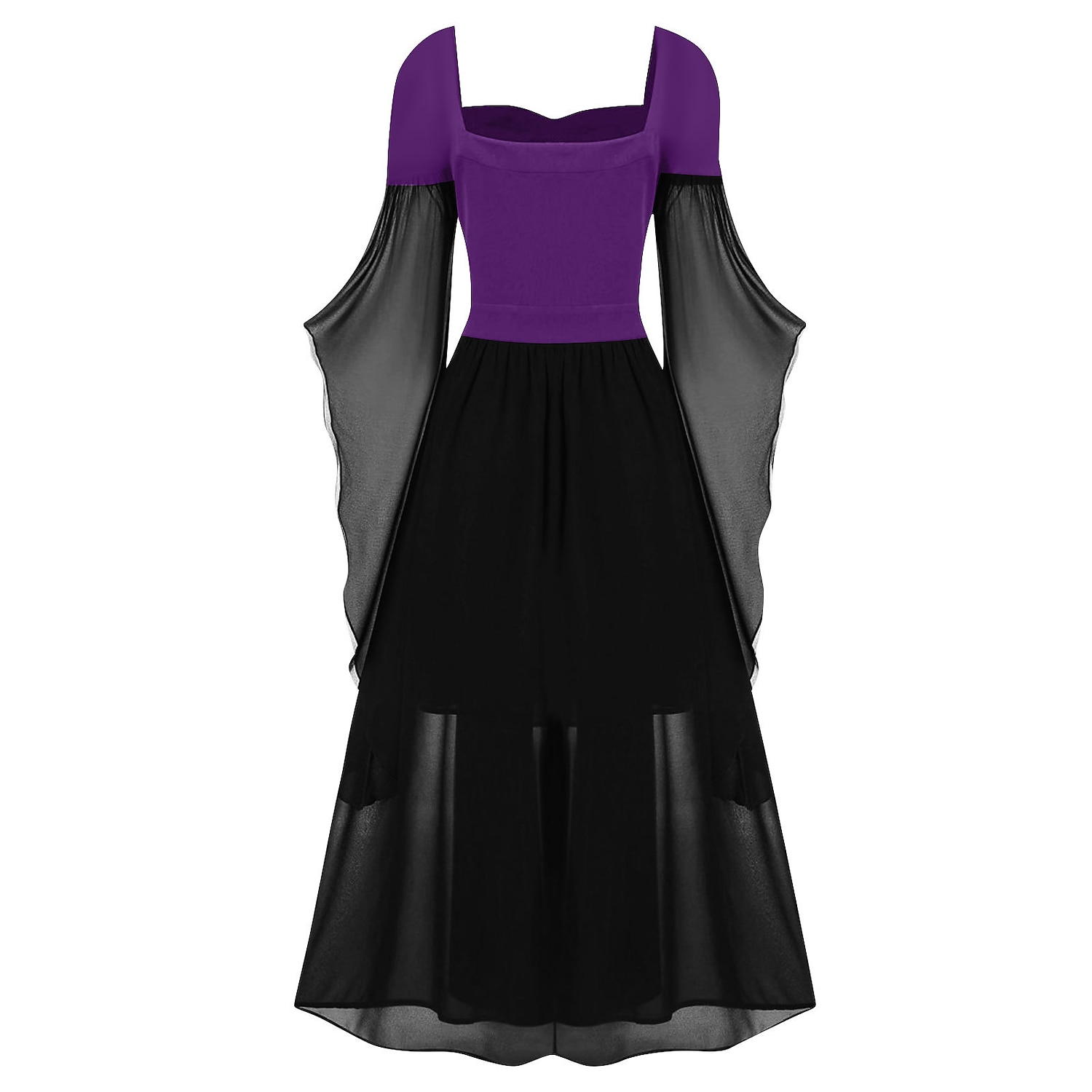 Retro Vintage Punk & Gothic Mittelalterlich Kleid Hexe Damen Fantasie Steampunk Walpurgisnacht Alltagstauglich Erwachsene Kleid Frühling & Sommer 2025 - $30.99 –P5