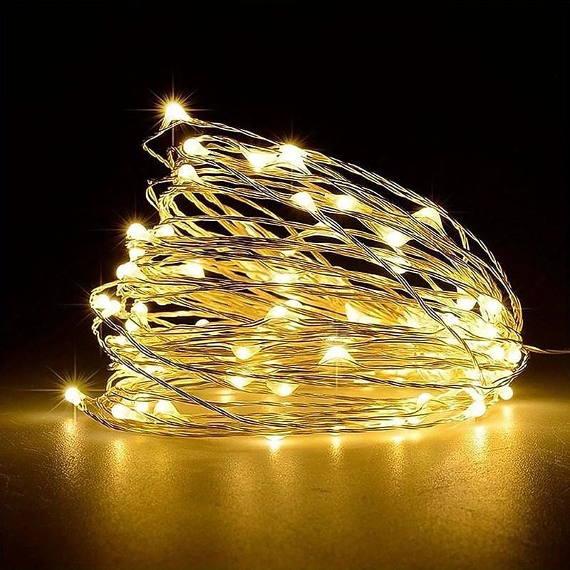 1 guirlande lumineuse de 1 m à 10 LED – Lampe luciole étoilée étanche à piles – Parfaite pour la décoration de la maison. & les mariages ! de 2025 ? $8.49 –P6