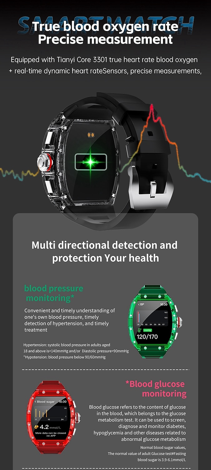 2025年 WS-6 スマートウォッチ 1.86 インチ スマート·ウォッチ ブルートゥース ECG + PPG 温度監視 歩数計 と互換性があります Android iOS 女性 男性 長時間スタンバイ ハンドフリーコール 防水 IP68 48mmウォッチケース  コレクション – $68.99 –P12