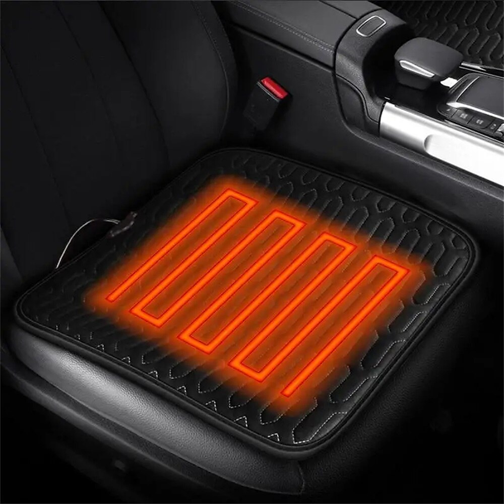 12V Heated Car Seat Cover Electric Heating Pad, USB, Cigarette Lighter, Hot Winter Warm Cushion, Auto Part 2025 - $24.99 –P10