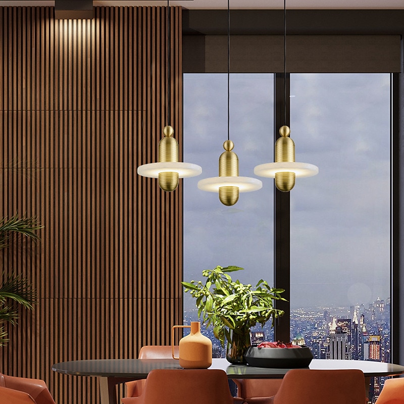 2-Light 18 cm Σχεδίαση φανάρι Κρεμαστά Φωτιστικά Μέταλλο Μάρμαρο Γαλβανισμένο Μοντέρνα 110-120 V 220-240 V 2026 - $279.99 –P1
