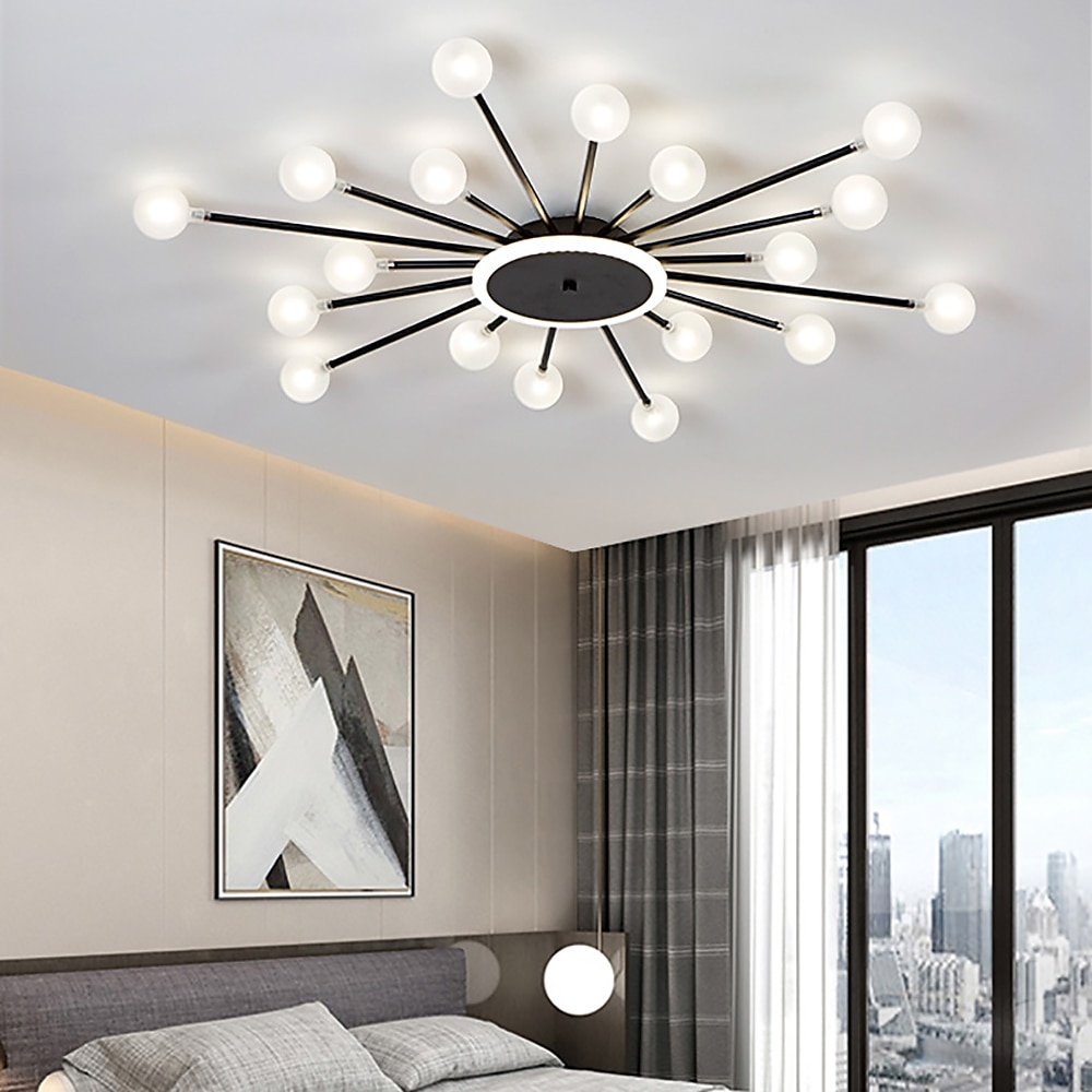 moderne semi-innfelte taklamper 18 hode 24 hode 36 hode taklamper glass globe g4 base led lysekrone egnet for kjøkken stue spisestue soverom korridor ac110 ac220v 2025 - $273.49 –P1