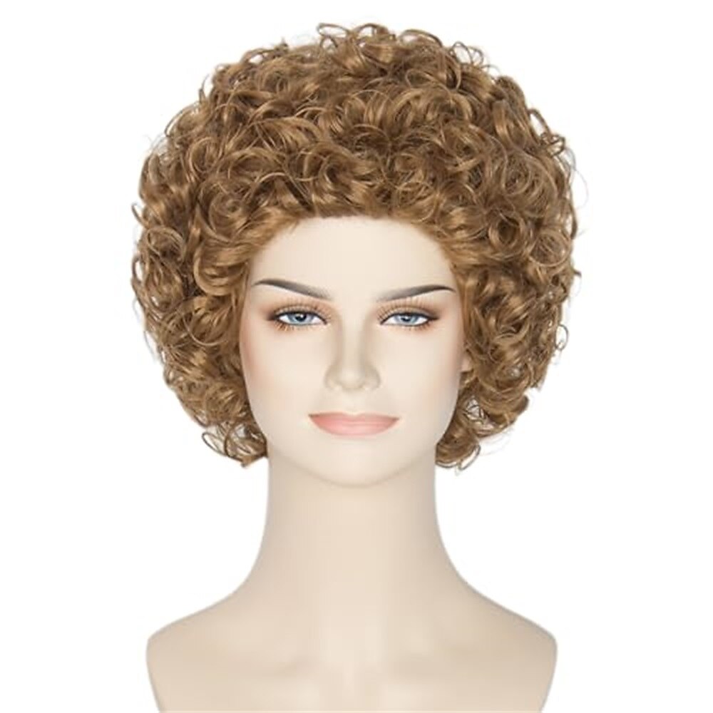 Women Short Curly Wig Strawberry Blonde Brown Cosplay Party Wig Halloween Wigs 2026 - $18.49 –P9