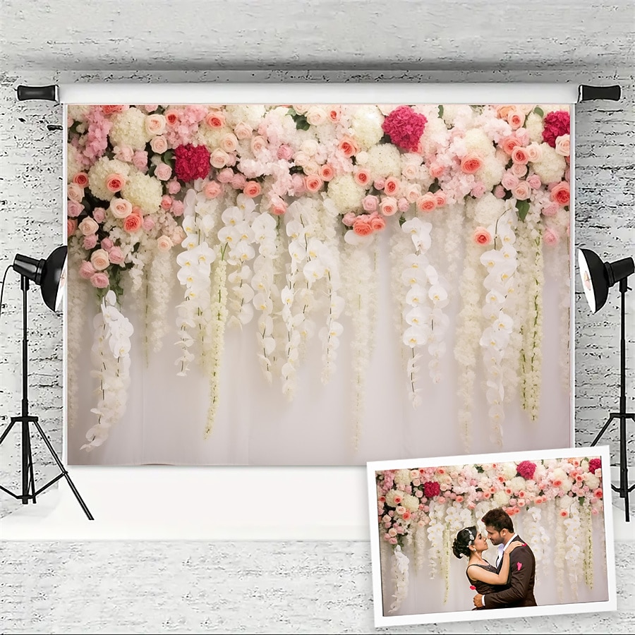 Esküvői Dekorációk Háttér Fotófal Nagy Gobelin Művészet Falfestmény Dekoráció Takaró Függöny Otthon Hálószoba Nappali Dekoráció Virág Háttér 2026 - $19.99 –P5