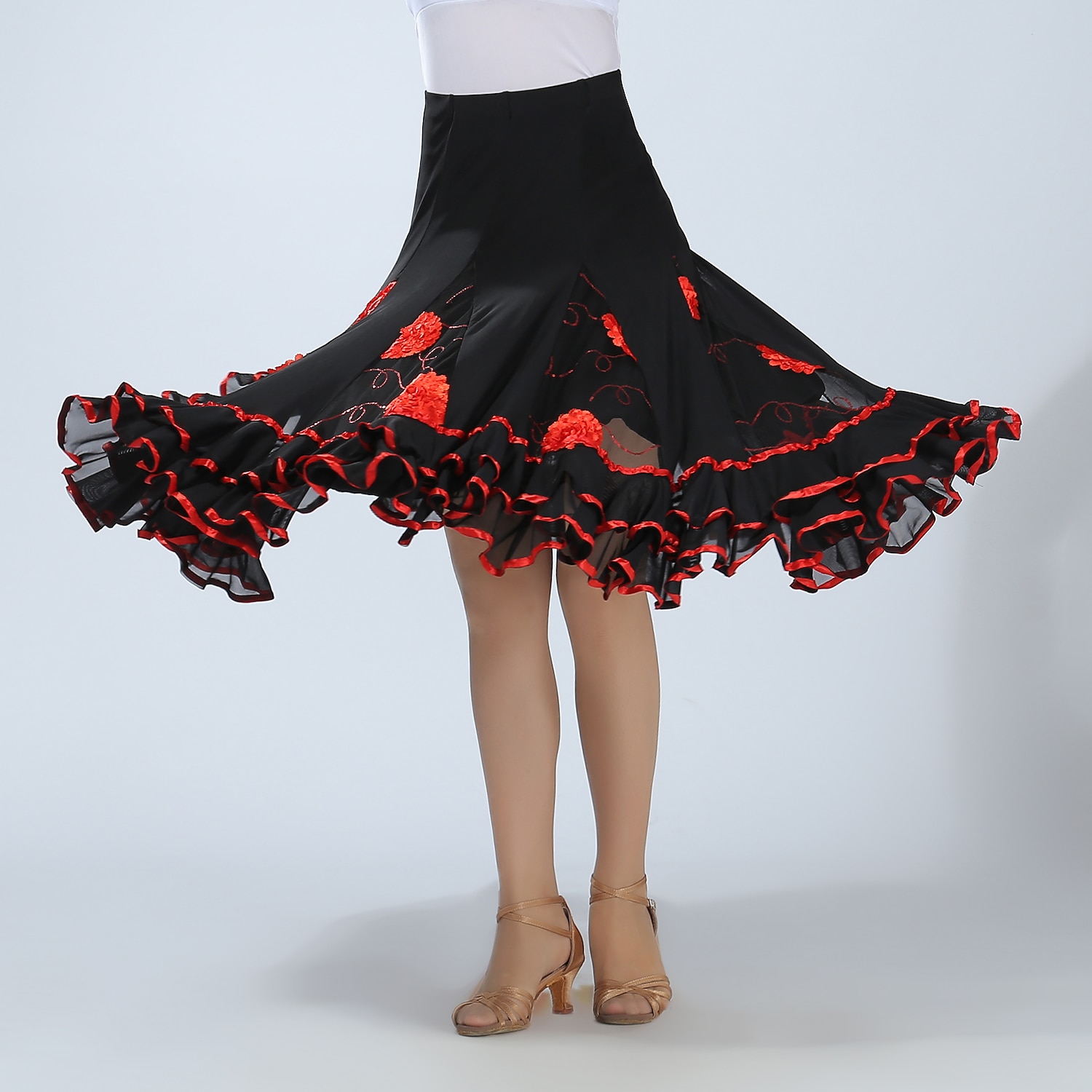 Roupas Esportivas Saias Estampado Babados Recortes Mulheres Espetáculo Treino Alto Elastano de 2025 por $33.99 –P3