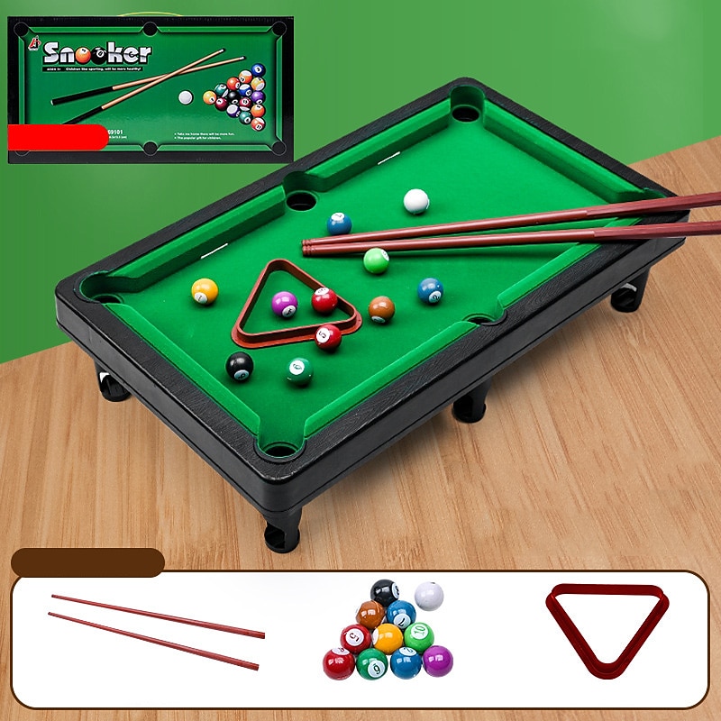 Mini Pool Table Tabletop Desktop Billiards Snooker Game with 2 Sticks & Balls Home Office Desk Stress Relief Games 2024 - CHF18.31 -P8