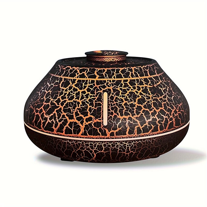 crackle paint flame arom diffuser simulering flame luftfuktare cool mist luftfuktare tyst ultraljud luftfuktare för sovrum hem skola studenthem söta estetiska grejer heminredning rumsdekor 2025 - $38.99 –P1