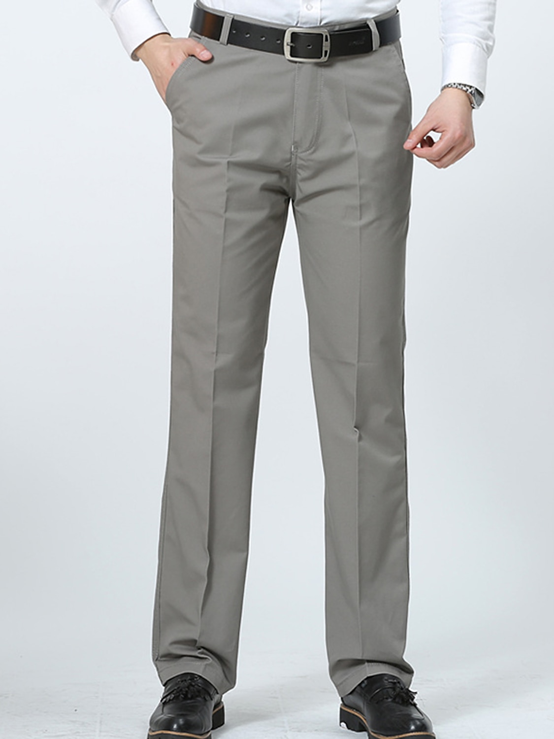 Per uomo Laurea Pantaloni Chinos Pantaloni chino Tasca Gamba Dritta Semplice Comodità Traspirante All'aperto Quotidiano Uscire Moda Casual Cáqui Escuro Nero del 2025 a $18.99 –P9