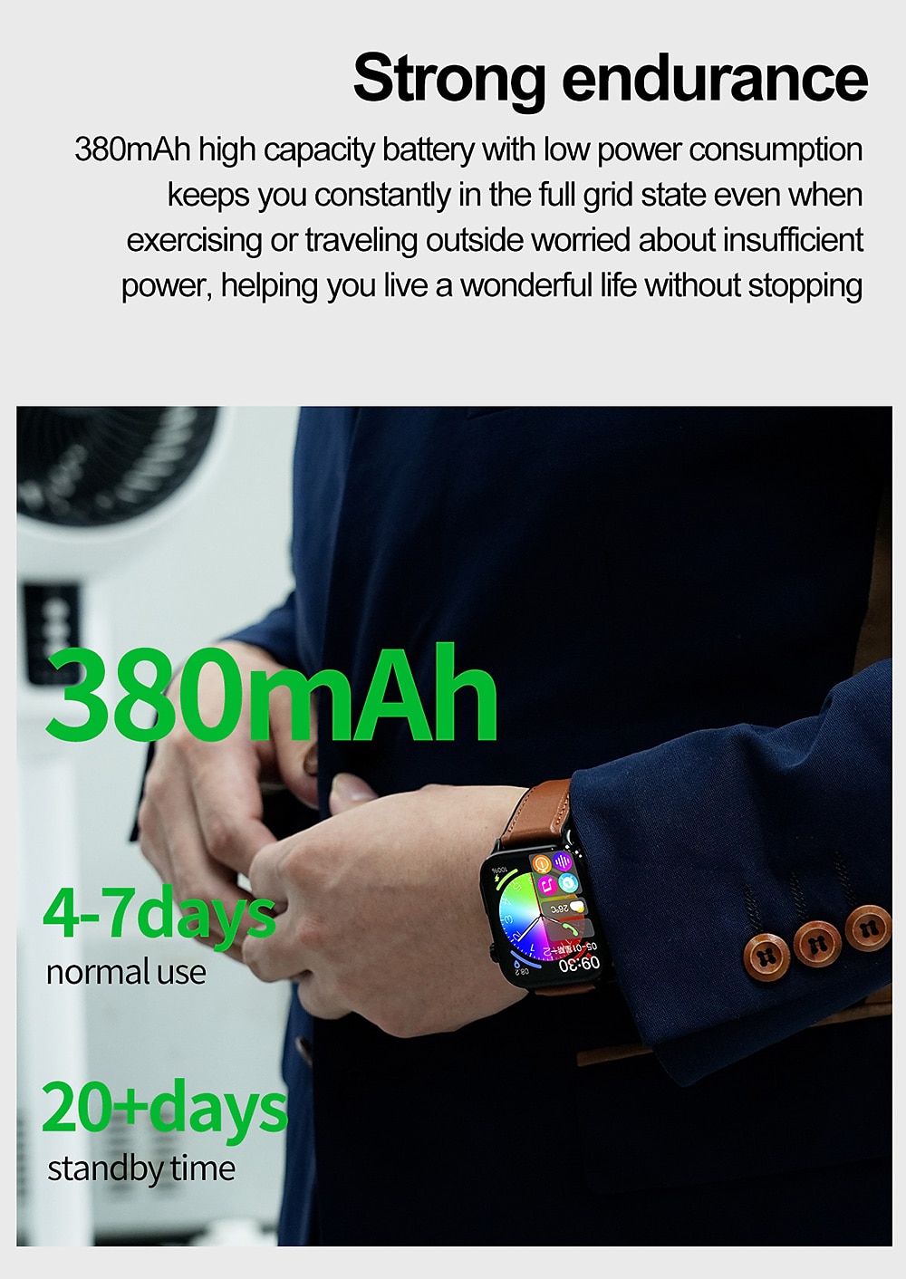 iMosi et580 Smart Watch 2.04 inch Smartwatch Fitness Running Watch Bluetooth ECG+PPG Pedometer Call Reminder Compatible with Android iOS Women Men Long Standby Waterproof Media Control IP68 38mm 2025 - $76.99 –P18