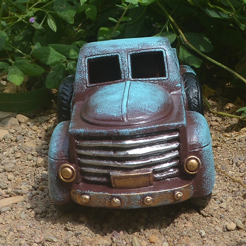 Pot de fleur de voiture rétro, jardinière succulente, ornement artisanal rétro en résine pour la maison, jardin, décoration de cour de 2025 ? $20.99 –P10
