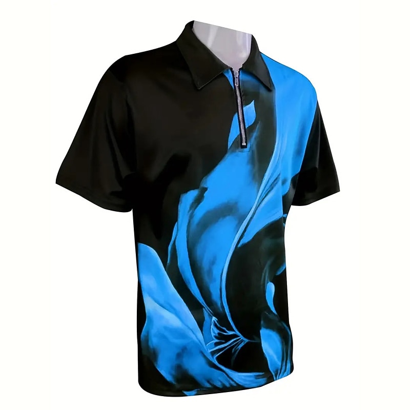 Męskie Graficzny Koszulki polo z zamkiem błyskawicznym Koszula golfowa Krótki rękaw Koszulki polo Koszule z kołnierzykiem Codzienny Ubrania wakacyjne Ubrania Rave Stroje na imprezę Druk 3D Polo z 2026 - $23.99 –P4
