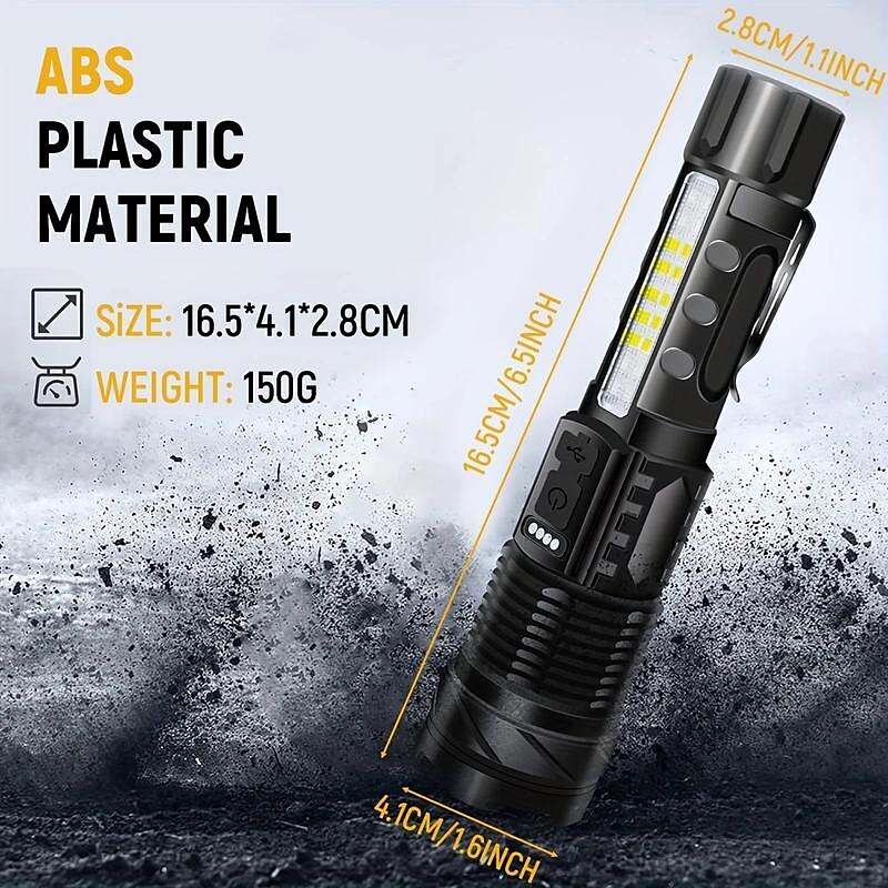 torce tattiche zoom ricaricabili a led potenti portatili & luce a led resistente per il campeggio escursionistico all'aperto del 2025 a $18.49 –P1