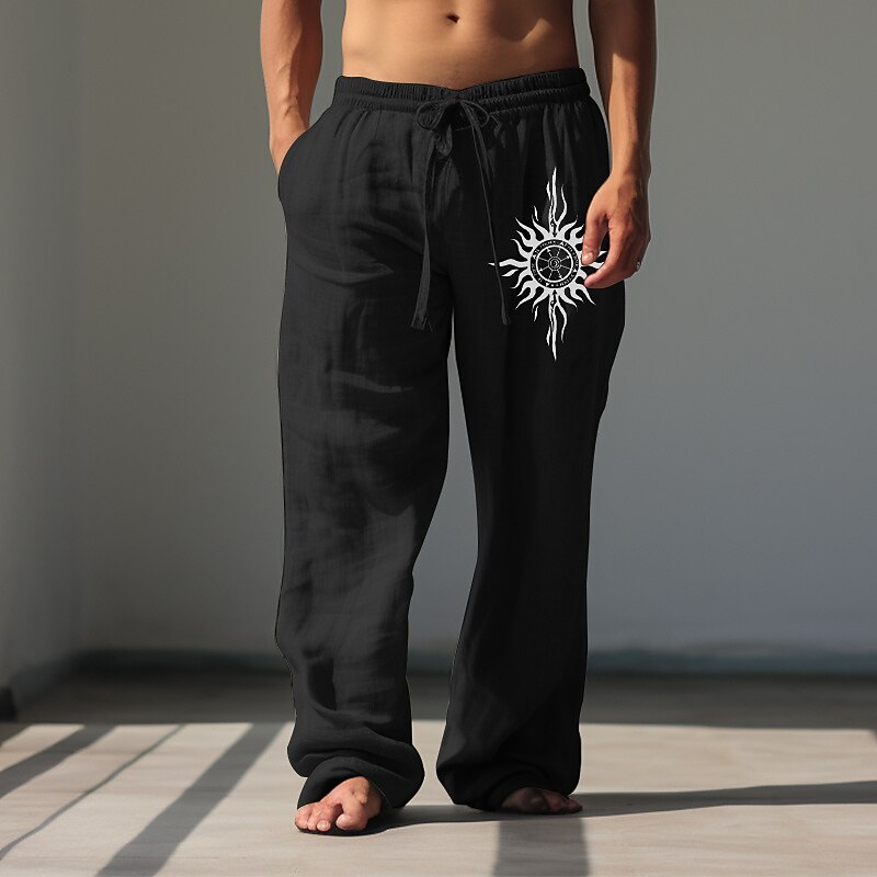 Per uomo Sole Pantaloni casual Pantaloni Pantaloni Larghi Misura del girovita medio Vintage All'aperto Abbigliamento casual alla moda Abbigliamento quotidiano Autunno & Inverno Nero Bianco Verde del 2026 a $31.99 –P5