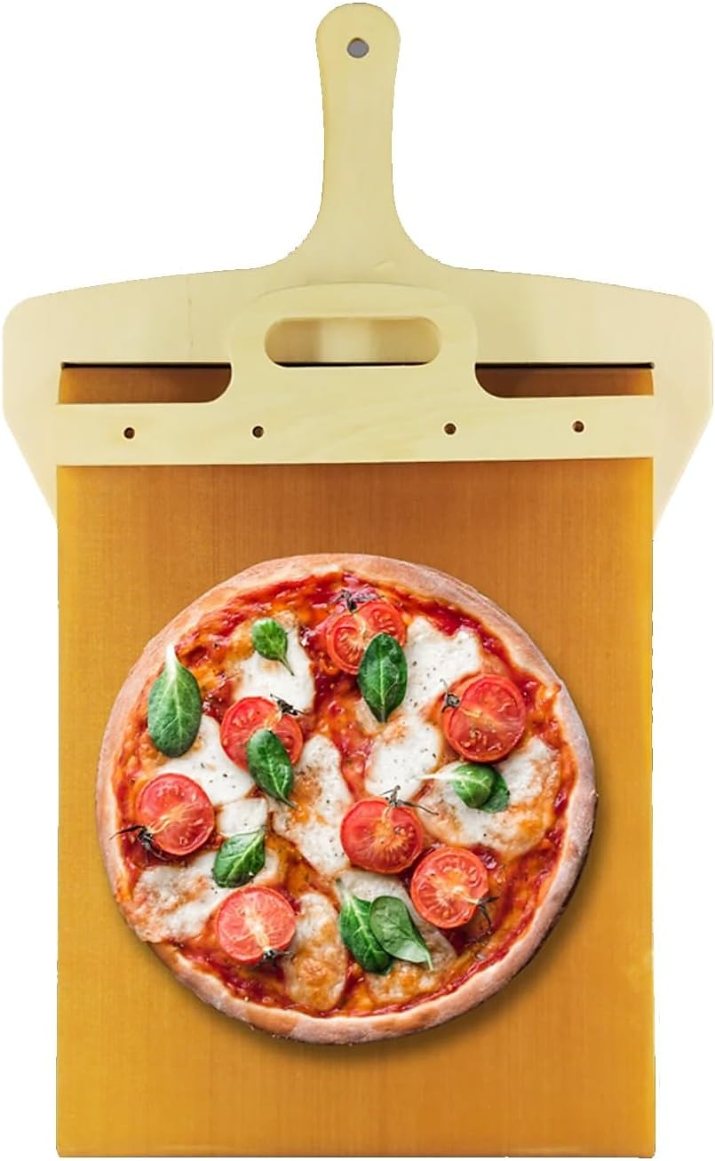 glidande pizzaskal - pala pizza scorrevole, pizzaskalet som överför pizza perfekt | non-stick, pizzaskalskyffel med handtag, diskmaskinsäker pizzaskal, tillbehör till pizzaugnar 2025 - $20.99 –P9
