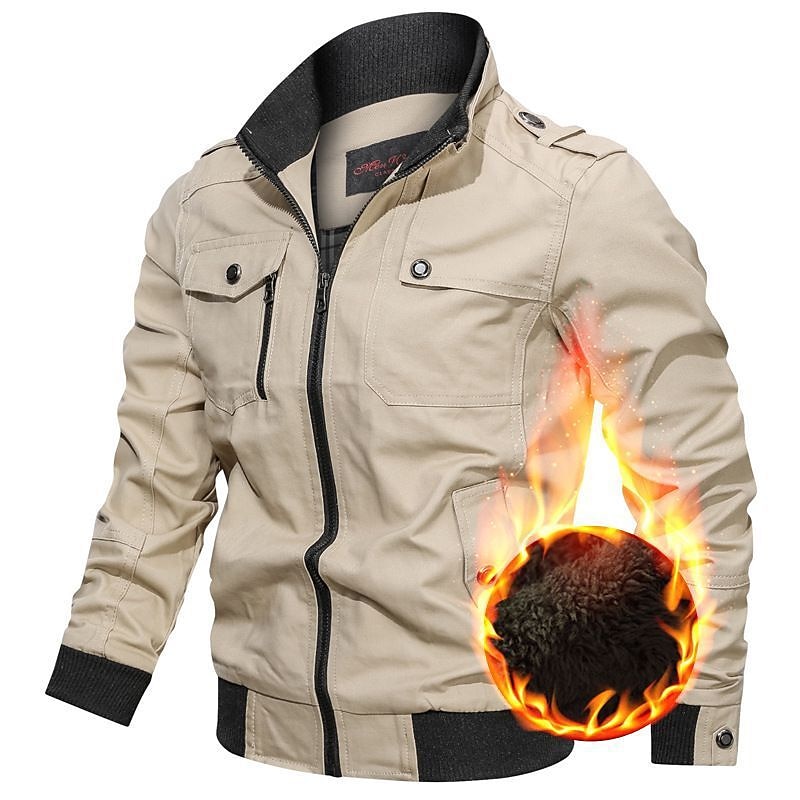 Per uomo Giacca invernale Giacca bomber Giacca in pile Esterno Da tutti i giorni Caldo Tasche Autunno Inverno Liscio Di tendenza Streetwear Colletto alla coreana Standard Nero Vino Cachi Verde del 2025 a $45.99 –P1
