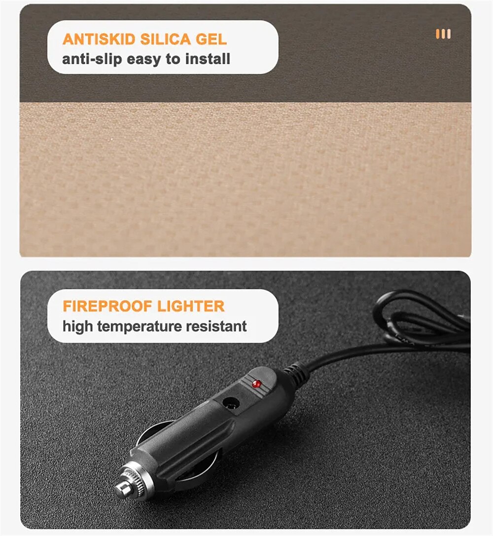 Auto Verwarmde Zitkussenhoes 12V 30s Snelle Verwarming Universele Auto Zitkussen Verhitter Dikke Duurzame Stof Auto Verwarmingspad 2025 - $35.99 –P9