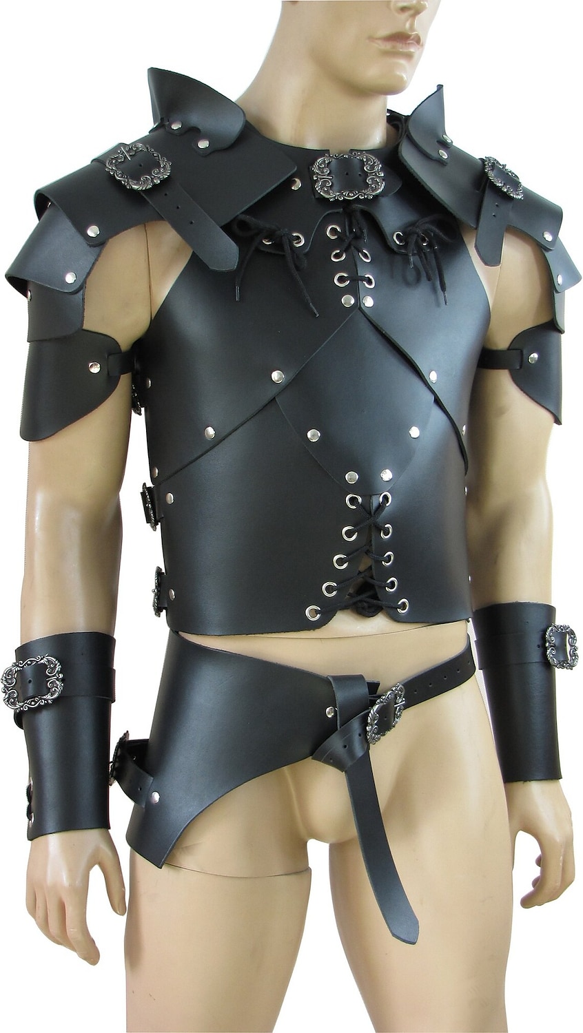 Retro Antiguo Medieval Renacimiento Armas y Armaduras Armadura de Hombro Guardia de pecho Guerrero Caballero Vikingo Disfraz Unisexo Vikingo Víspera de Todos los Santos Carnaval Rendimiento LARP 2026 - $79.99 –P10